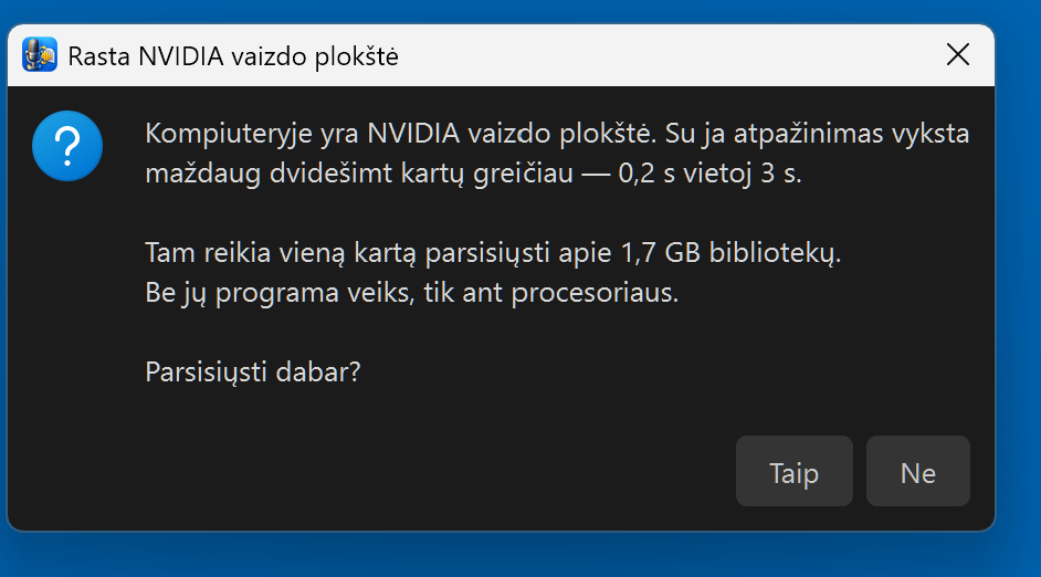 Rasta NVIDIA vaizdo plokštė — parsisiųsti bibliotekas?
